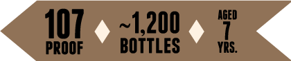107 Proof • ~1,200 Bottles • Aged 7 Years